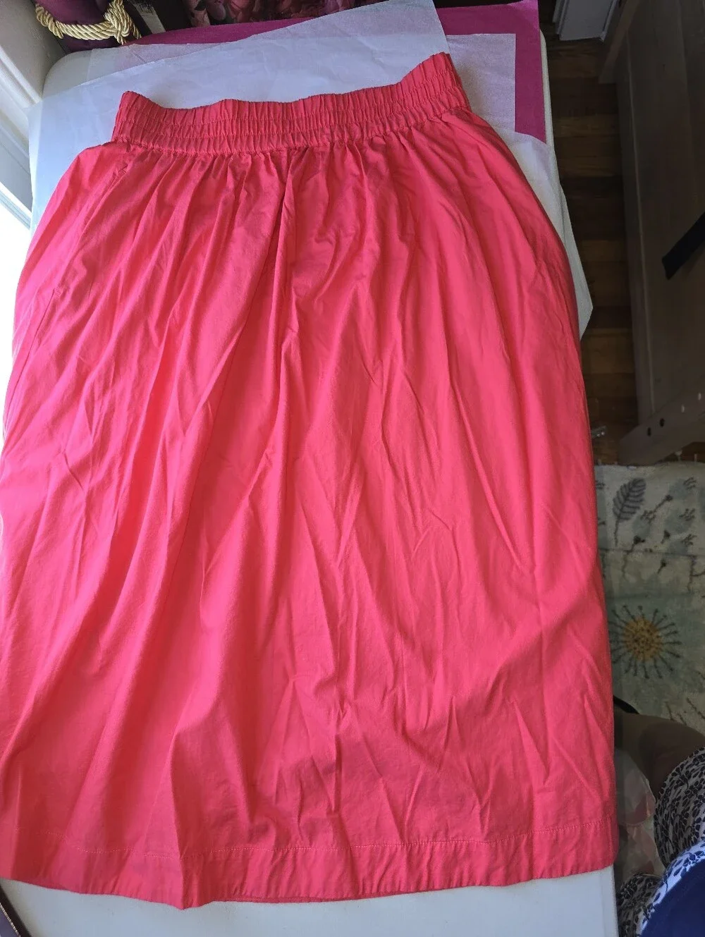 GAP Pink Cotton Midi Skirt With Pockets Like New L